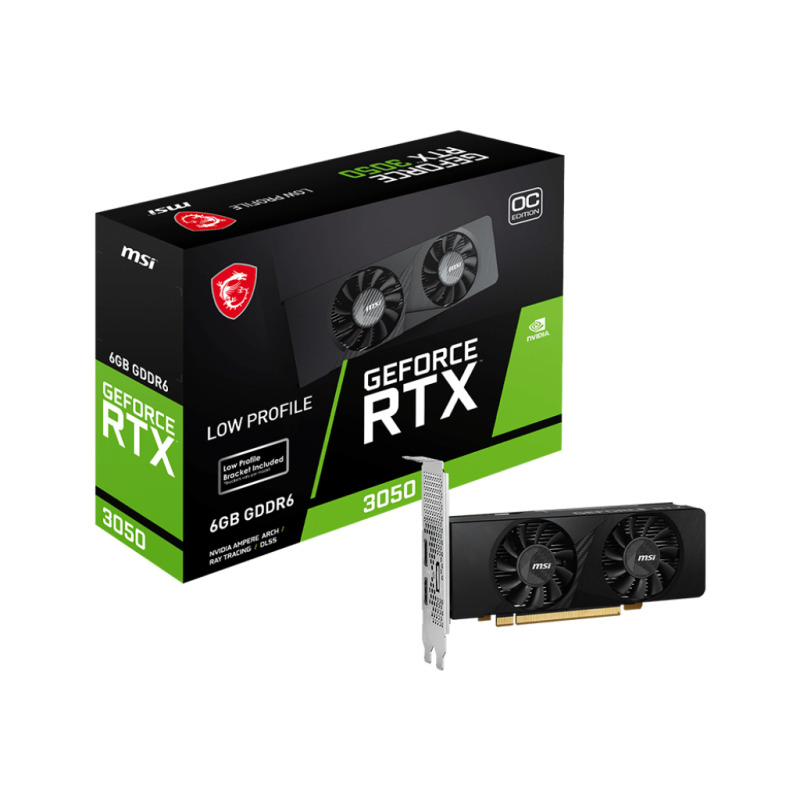 GPU MSI RTX 3050 LP 6G OC PCI E 6GB  DDR6